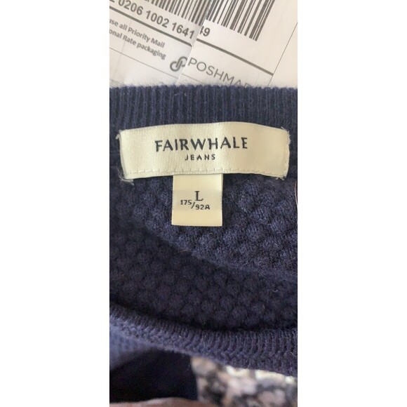 Fairwhale M&F Jeans Women’s Sweater Size Large Navy‎ Blue - Picture 4 of 4